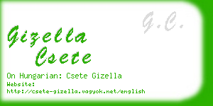 gizella csete business card